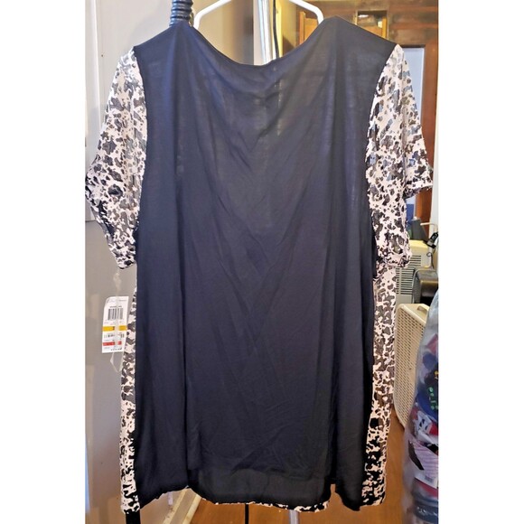 NWT - Inc brand - Lace Front Blouse - Lace Overlay & Solid Black Back - Size 3X - Picture 2 of 5